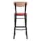 Flash Furniture Red Vinyl Barstool with Natural Wood Back, 2PK 2-XU-DG6V6RDV-NAT-GG - alternate 10